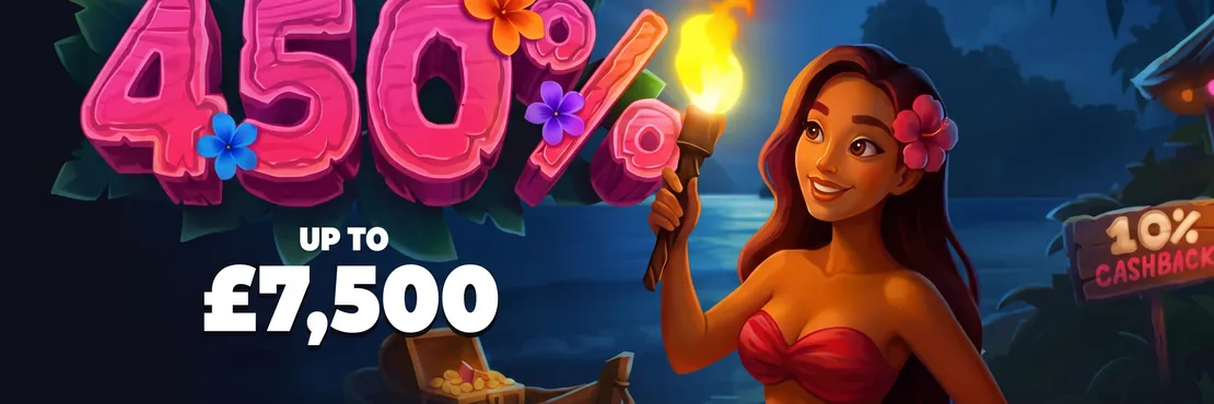 Seven Casino: 450% slots welcome bonus up to £7,500